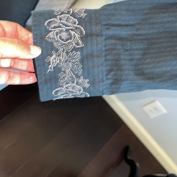 Mens English Laundry Button Down Shirt Black Monogram
Embroidered Applique Sz L - Picture 3 of 10